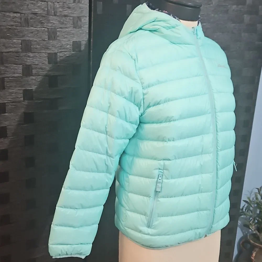 Eddie Bauer Reversible CirrusLite Down Puffer Jacket – Aqua, Girls 14/16